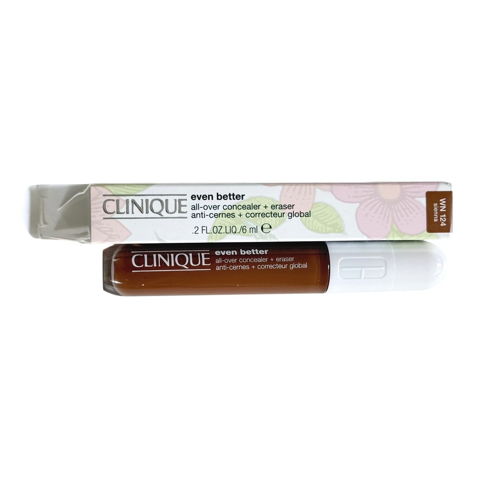 Clinique Even Better‎ All-Over Concealer + Eraser WN 124 Sienna 0.2oz New in Box